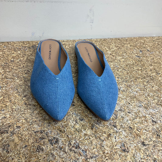 Shoes Flats By Lucky Brand In Blue Denim, Size: 9.5