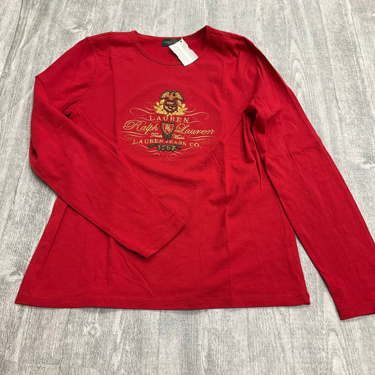 Top Long Sleeve By Lauren By Ralph Lauren In Red, Size: Sp