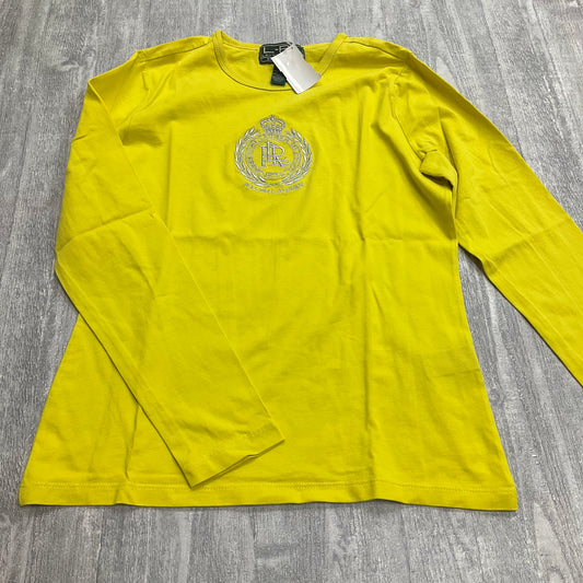 Top Long Sleeve By Lauren By Ralph Lauren In Yellow, Size: S