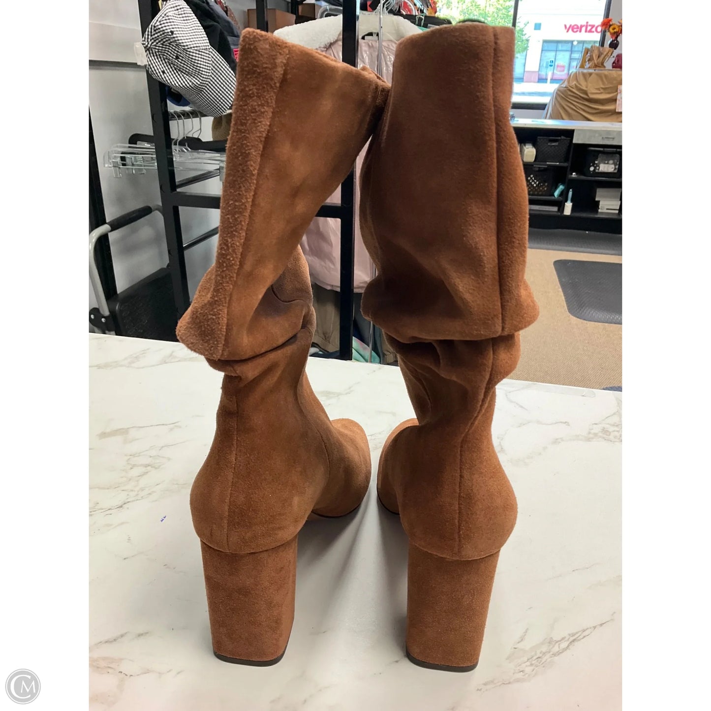 Boots Mid-calf Heels By Banana Republic In Copper, Size: 10