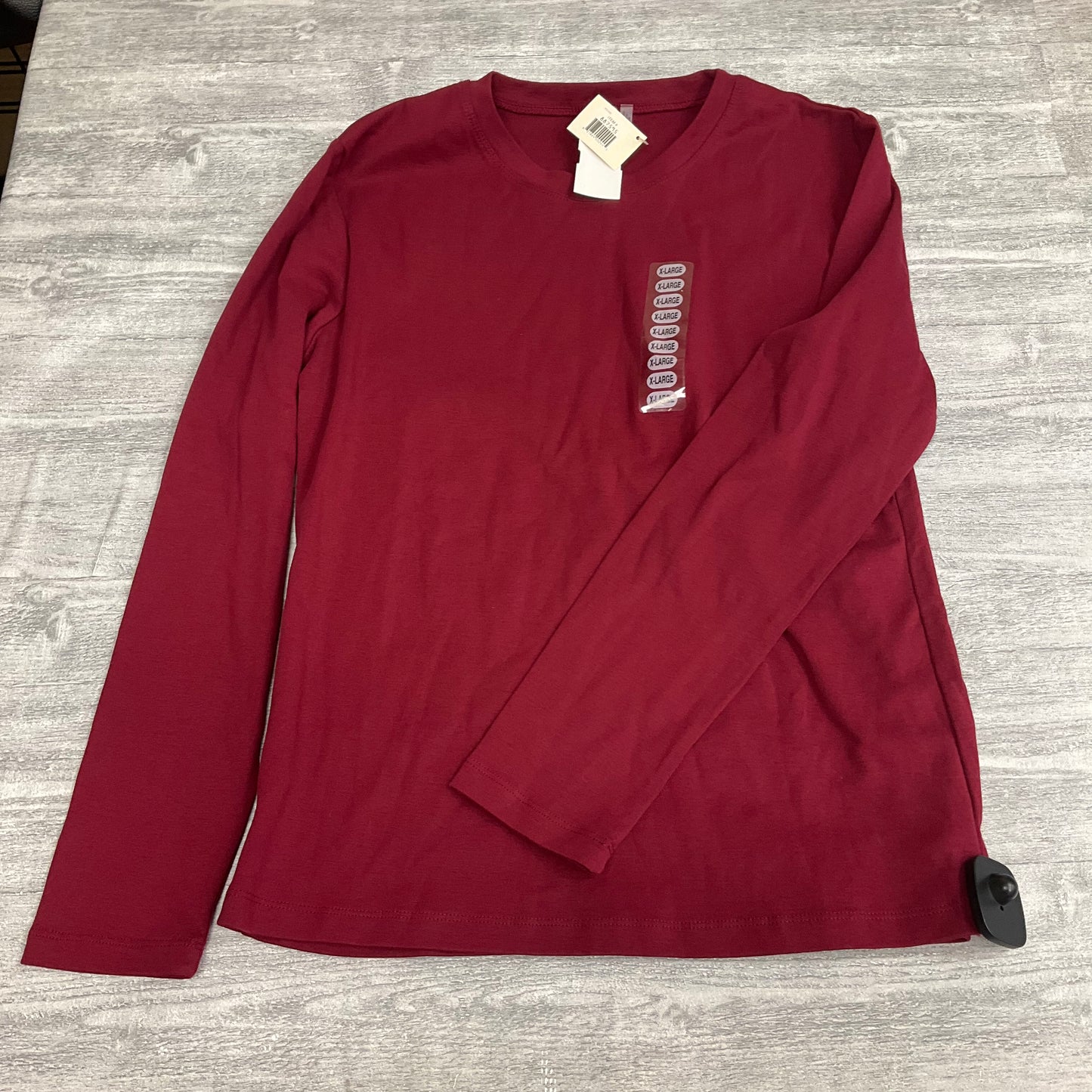 Top Long Sleeve Basic By Clothes Mentor In Maroon, Size: Xl