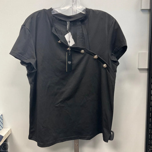 Top Short Sleeve By Clothes Mentor In Black, Size: L