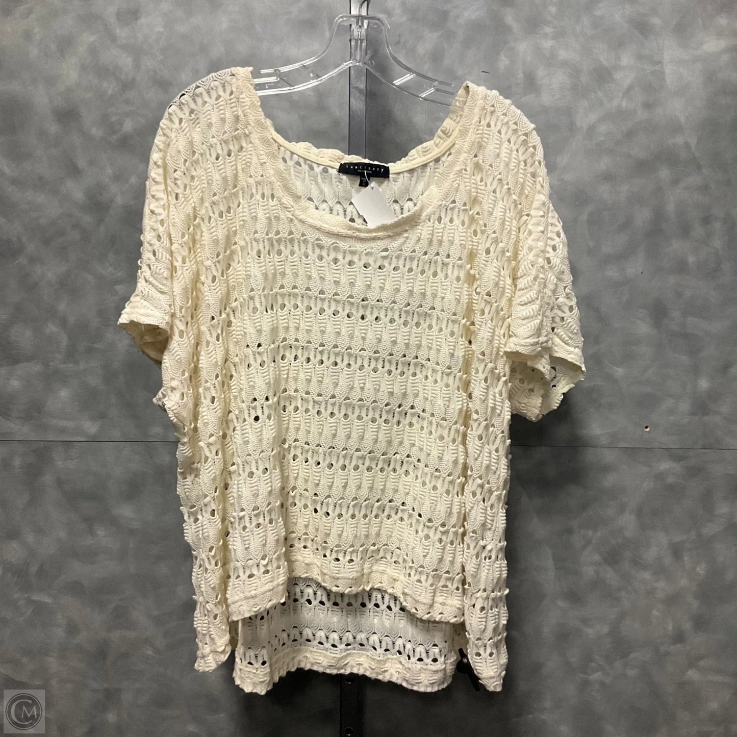 Top Short Sleeve By Sanctuary In Cream, Size: L