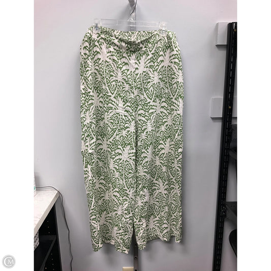 Pants Cropped By Cmc In Green & White, Size: L