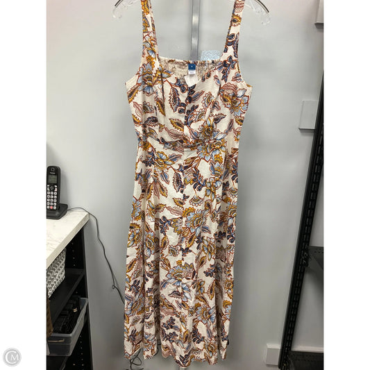 Dress Casual Midi By Old Navy In Floral Print, Size: M