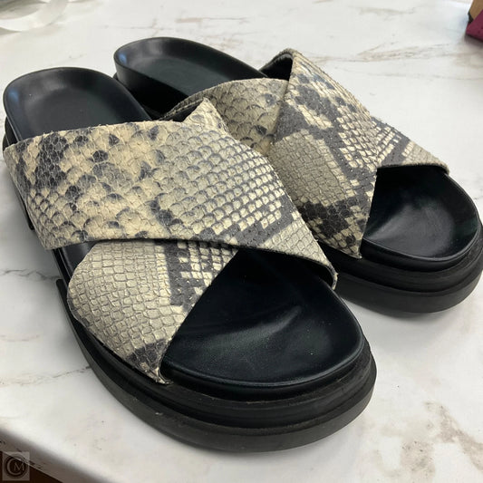 Sandals Heels Block By Ash In Animal Print, Size: 9