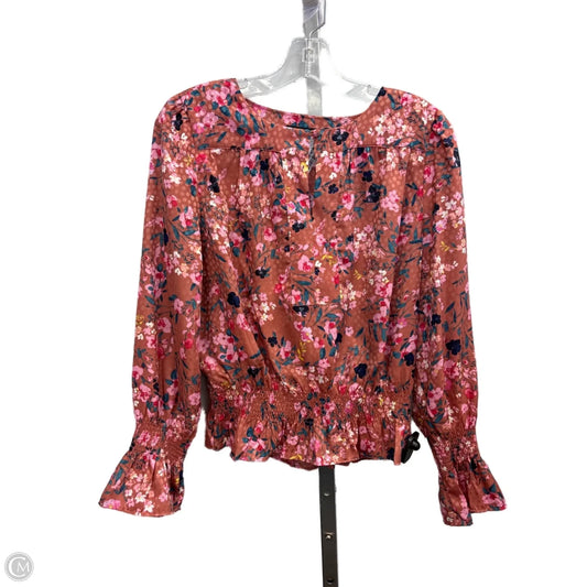 Top Long Sleeve By Ann Taylor In Floral Print, Size: Mp