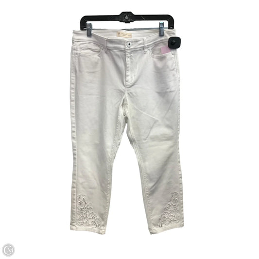 Jeans Cropped By J. Jill In White, Size: 10