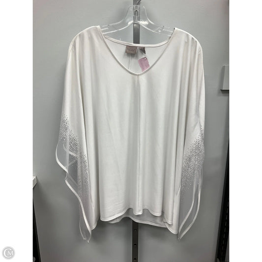 Top Short Sleeve By Chicos In White, Size: Xl