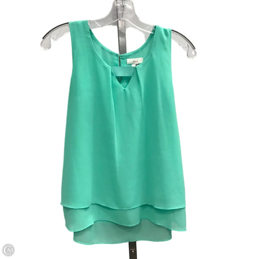 Top Sleeveless By Mine In Green, Size: S