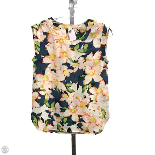 Top Sleeveless By J. Crew In Floral Print, Size: Xs