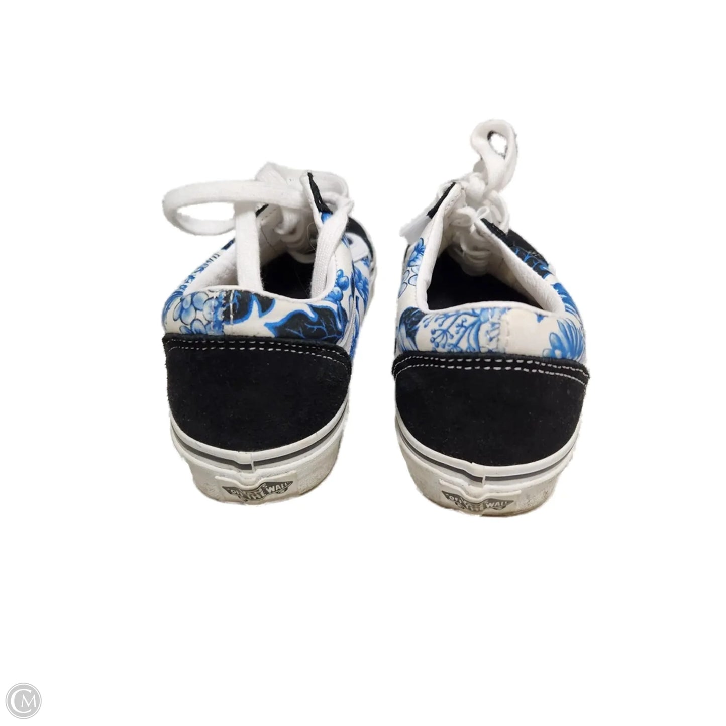 Shoes Sneakers By Vans In Black & Blue, Size: 8