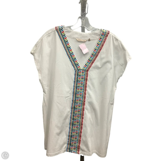 Top Short Sleeve By Soft Surroundings In White, Size: Xl