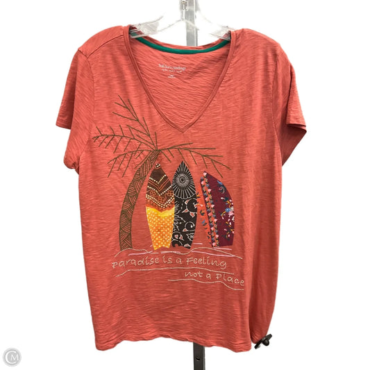 Top Short Sleeve By Soft Surroundings In Copper, Size: L