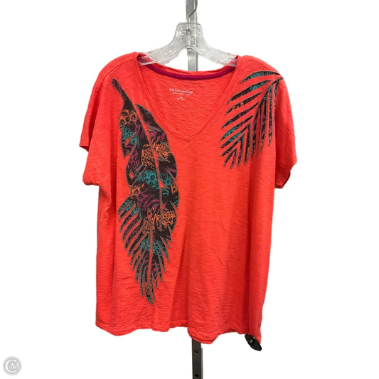 Top Short Sleeve By Soft Surroundings In Orange, Size: L