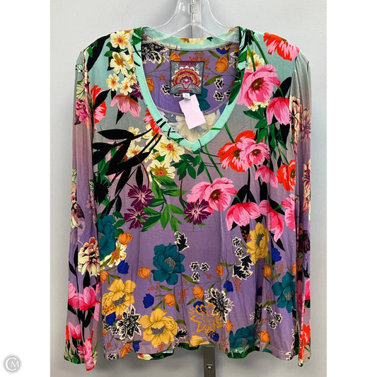 Top Long Sleeve By Johnny Was In Floral Print, Size: Xs