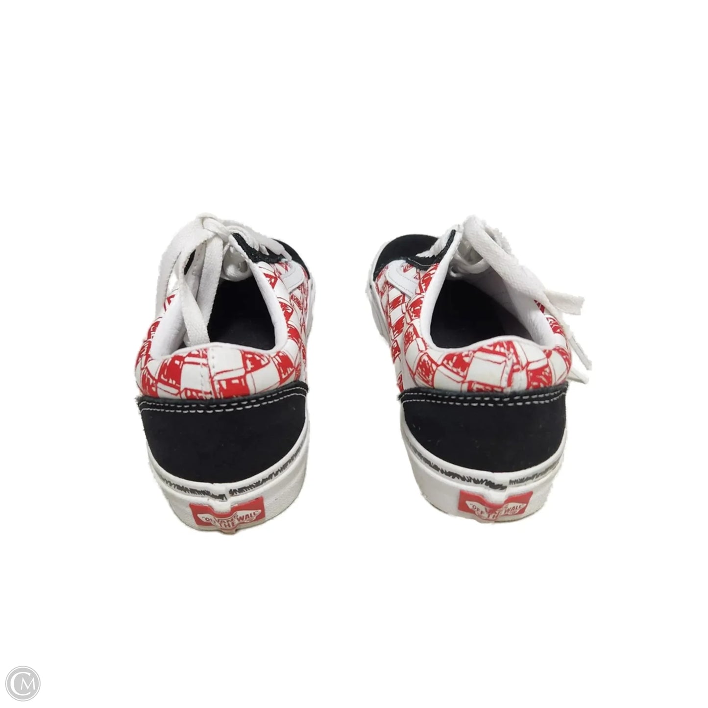 Shoes Sneakers By Vans In Red & White, Size: 7