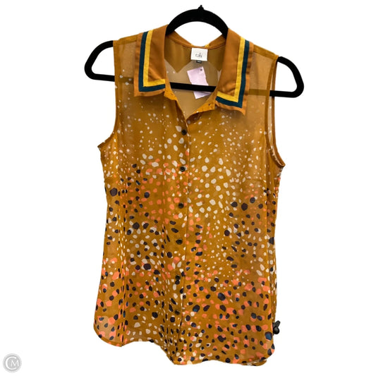 Top Sleeveless By Cabi In Brown, Size: S