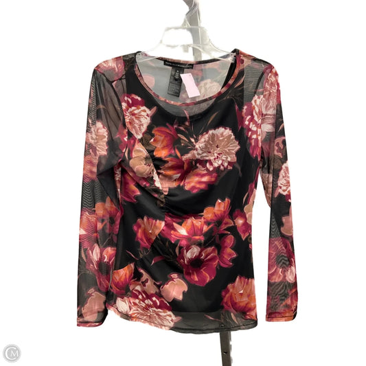 Top Long Sleeve By White House Black Market In Floral Print, Size: M