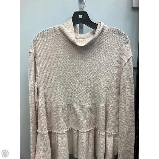 Top Long Sleeve By Eri + Ali In Beige, Size: M