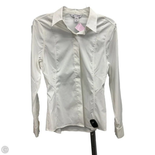 Blouse Long Sleeve By Athleta In White, Size: S