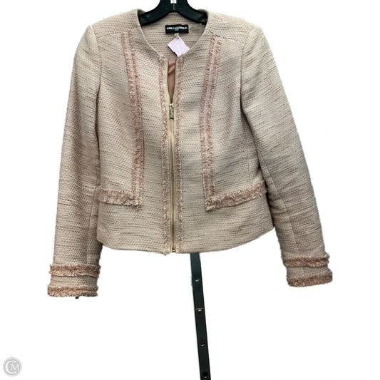 Blazer Designer By Karl Lagerfeld In Peach, Size: 2