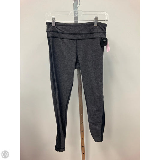 Athletic Capris By Lululemon In Black & Grey, Size: 6