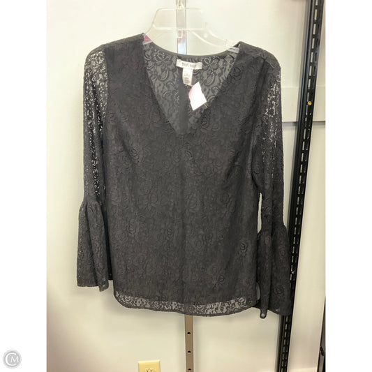 Top Long Sleeve By White House Black Market In Black, Size: S