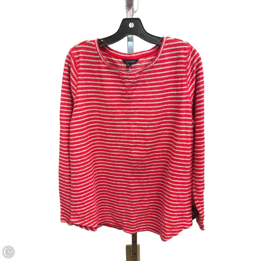 Top Long Sleeve By Lands End In Striped Pattern, Size: L