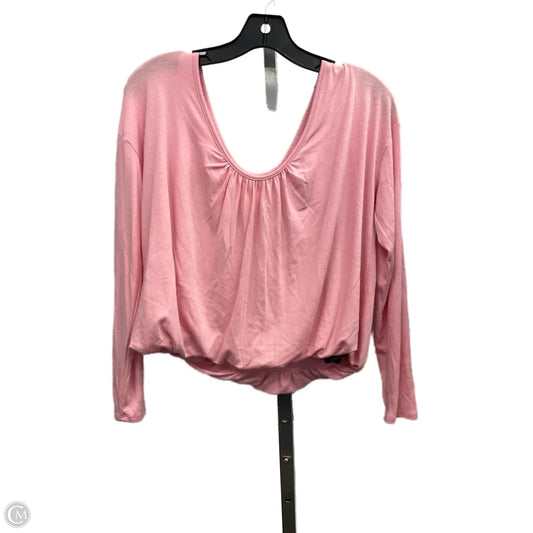 Top Long Sleeve By Maeve In Pink, Size: S