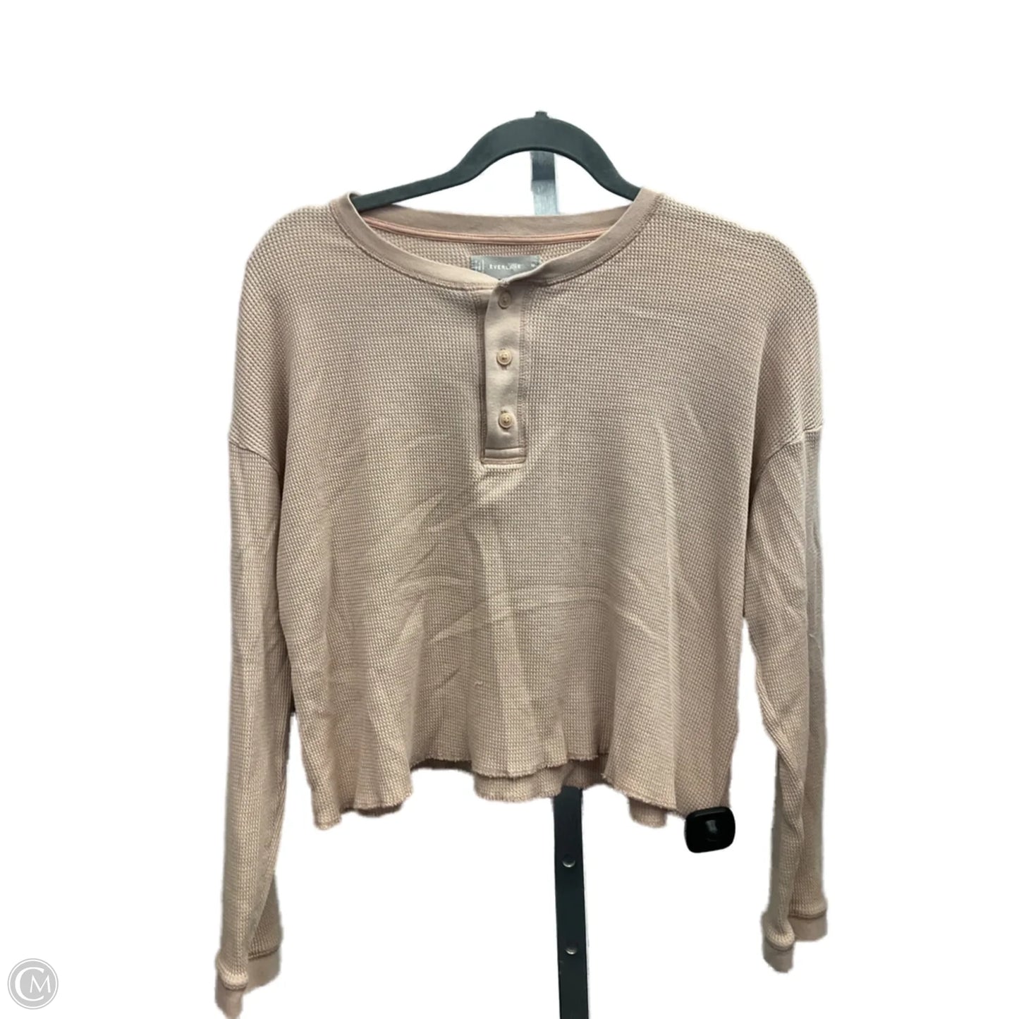 Top Long Sleeve By Everlane In Tan, Size: M