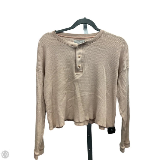 Top Long Sleeve By Everlane In Tan, Size: M