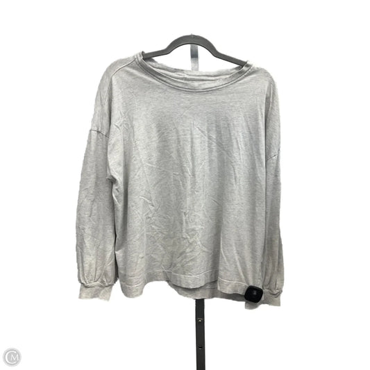 Top Long Sleeve By Everlane In Grey, Size: M
