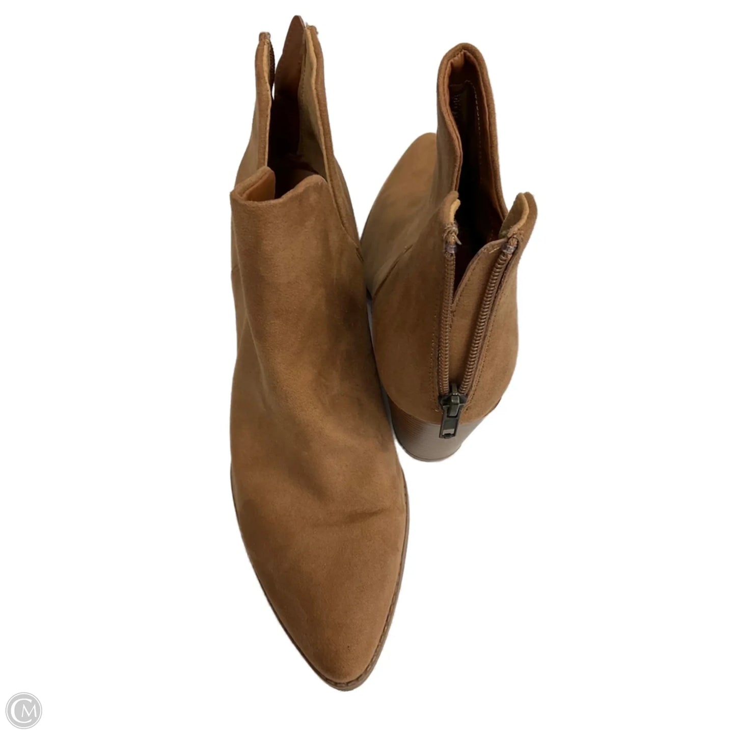 Boots Ankle Heels By Clothes Mentor In Brown, Size: 8