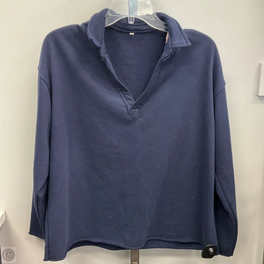 Top Long Sleeve By Clothes Mentor In Navy, Size: L