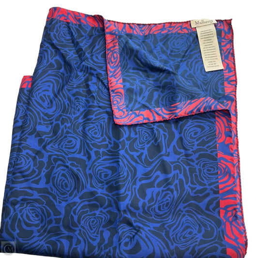 Shawl Luxury Designer By Mulberry In Blue & Red