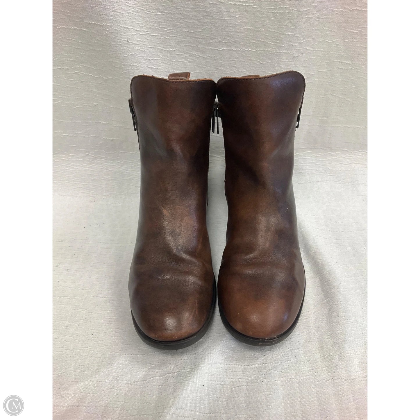 Boots Ankle Heels By Born In Brown, Size: 8