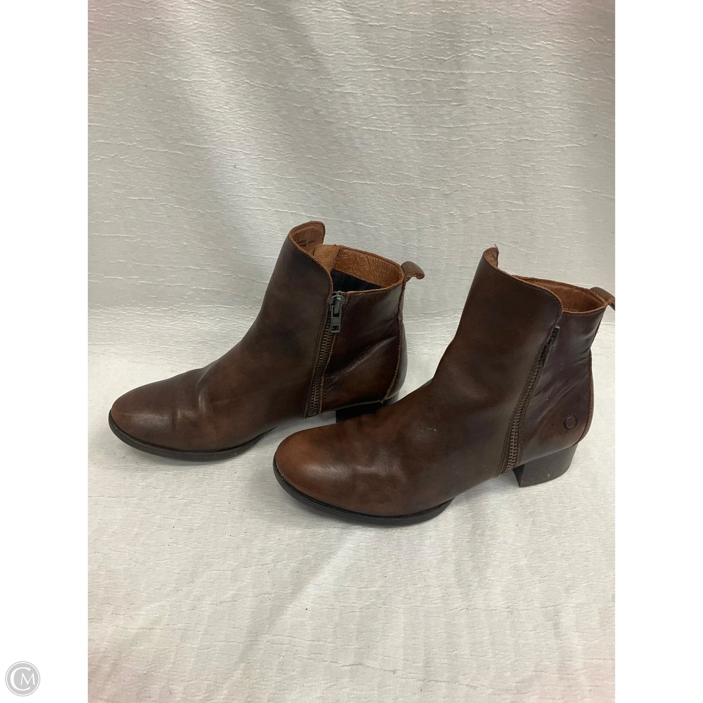 Boots Ankle Heels By Born In Brown, Size: 8