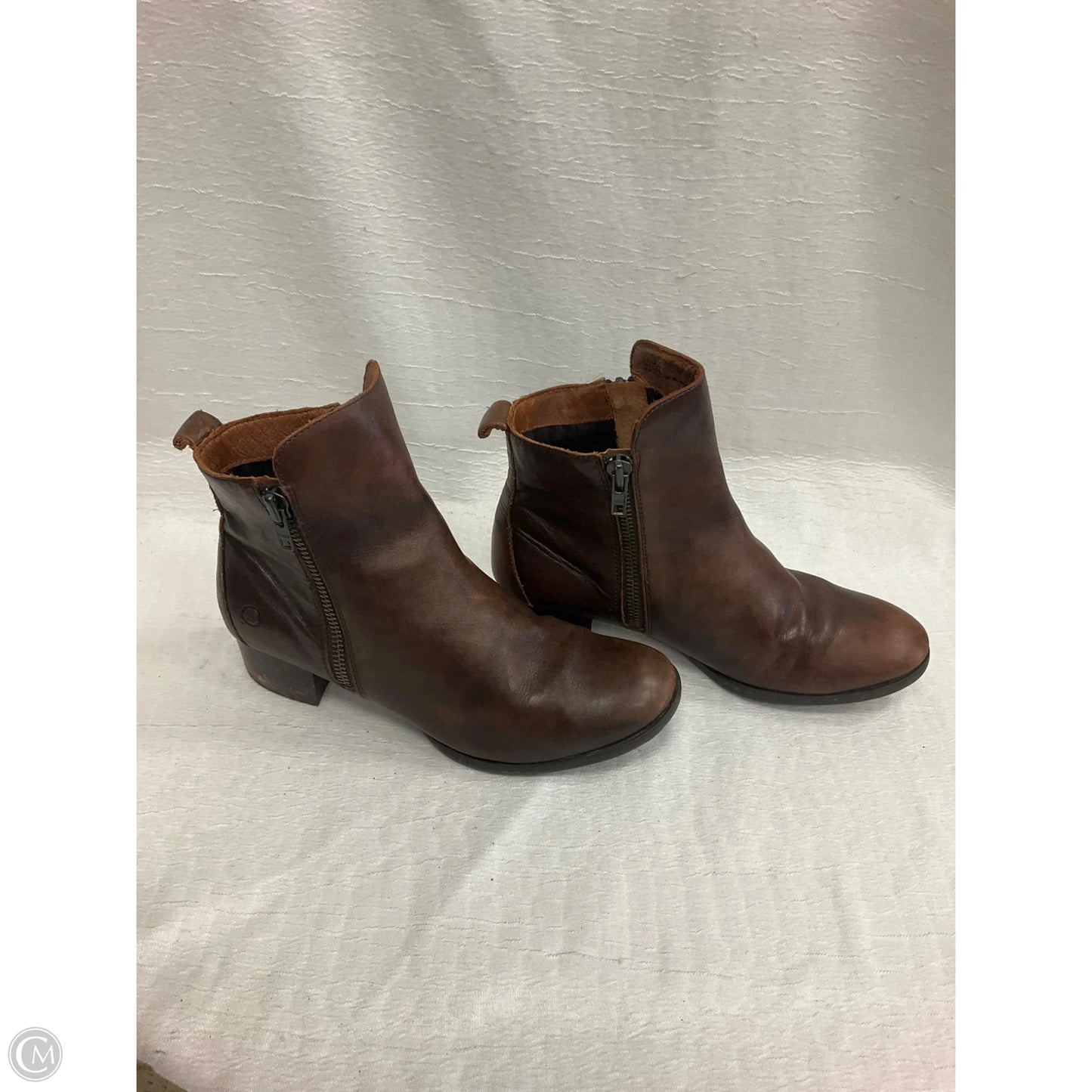 Boots Ankle Heels By Born In Brown, Size: 8