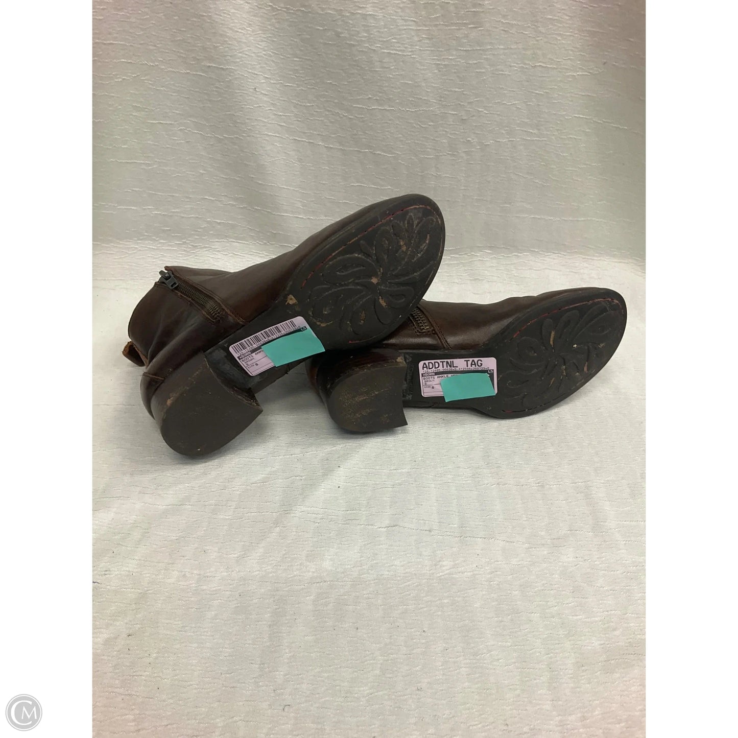 Boots Ankle Heels By Born In Brown, Size: 8