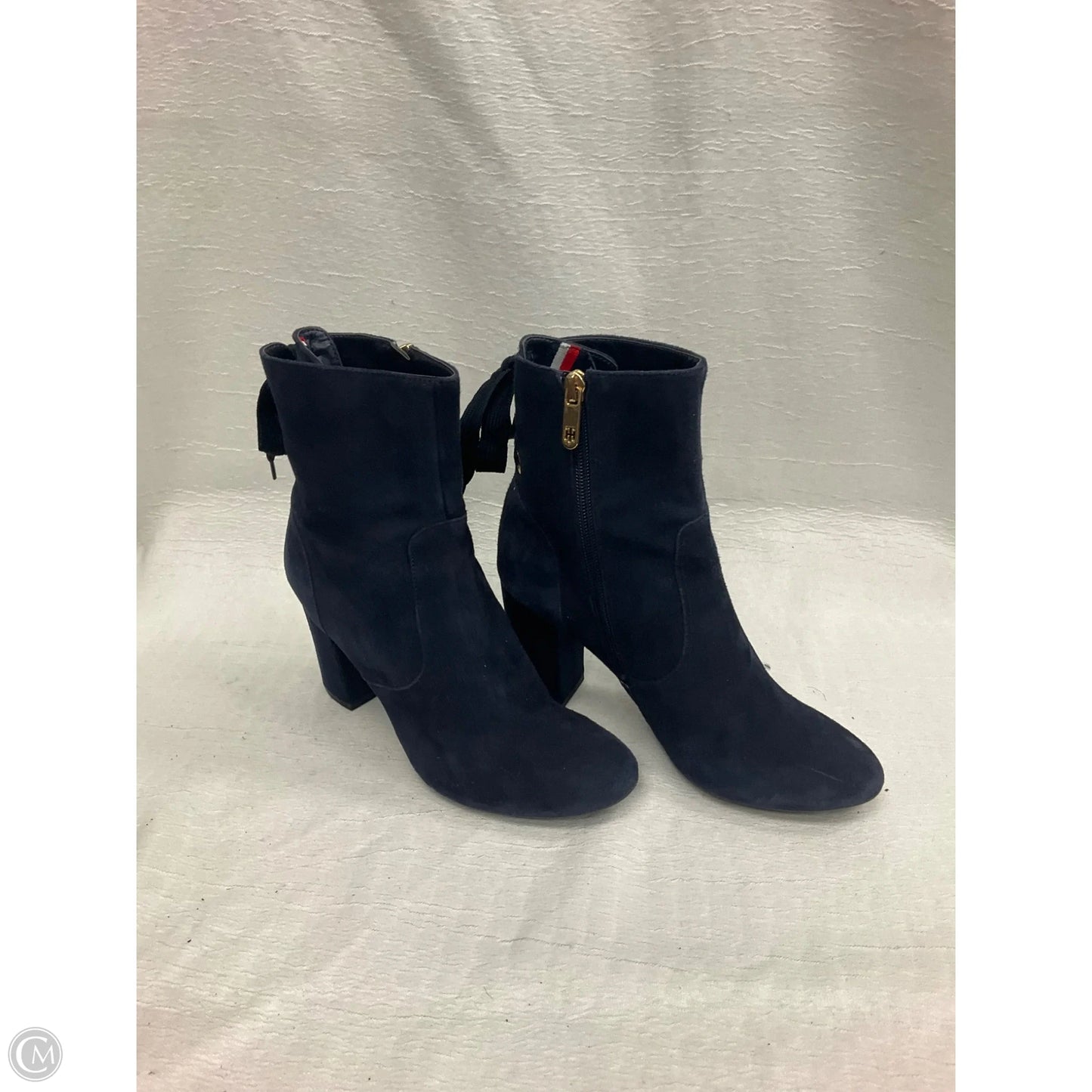 Boots Ankle Heels By Tommy Hilfiger In Navy, Size: 7.5