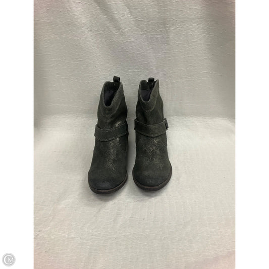 Boots Ankle Heels By Naughty Monkey In Silver, Size: 8