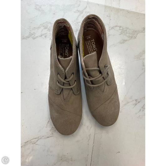 Boots Ankle Heels By Toms In Taupe, Size: 7