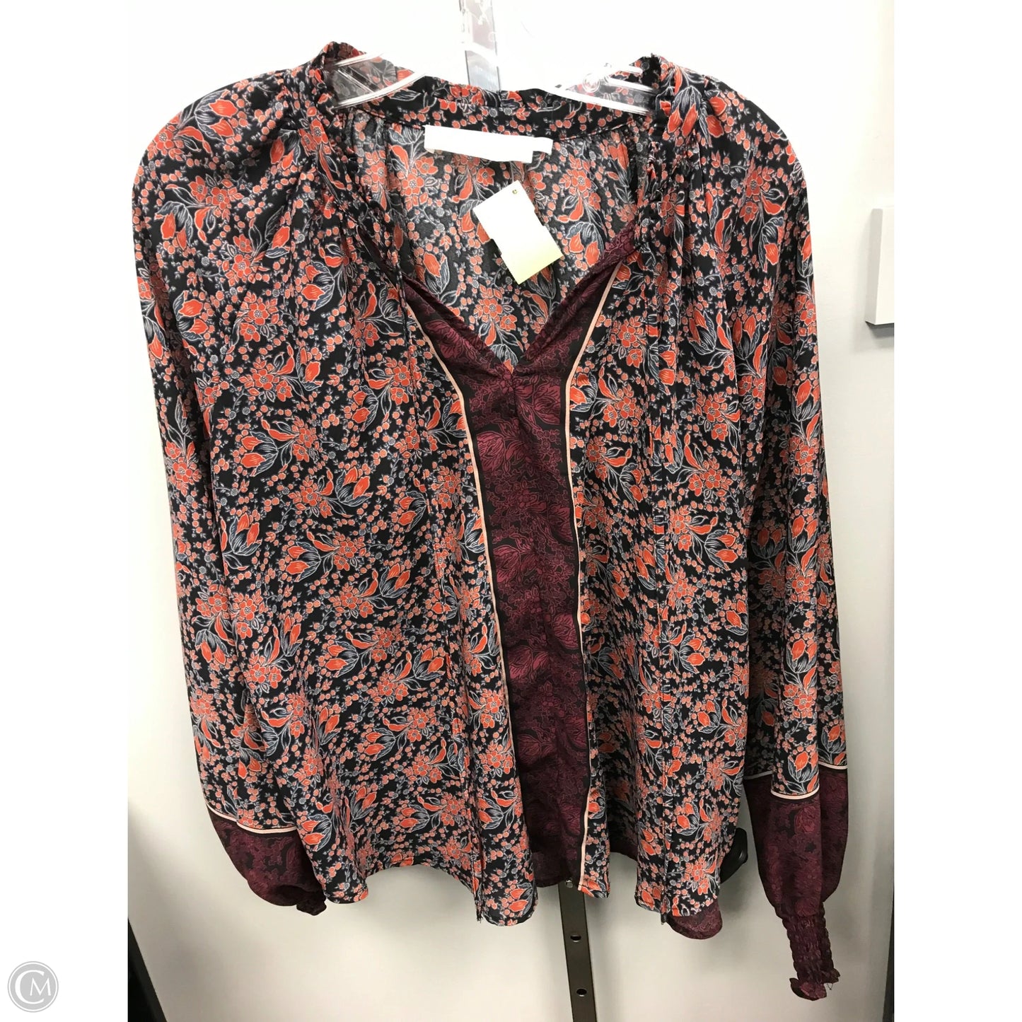 Top Long Sleeve By Astr In Floral Print, Size: M