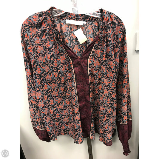 Top Long Sleeve By Astr In Floral Print, Size: M