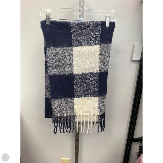 Shawl By Loft In Blue & Cream