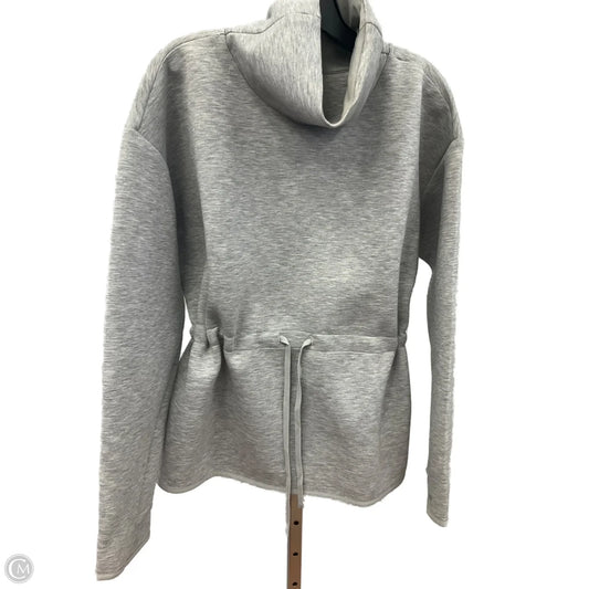 Athletic Top Long Sleeve Collar By Cmc In Grey, Size: L