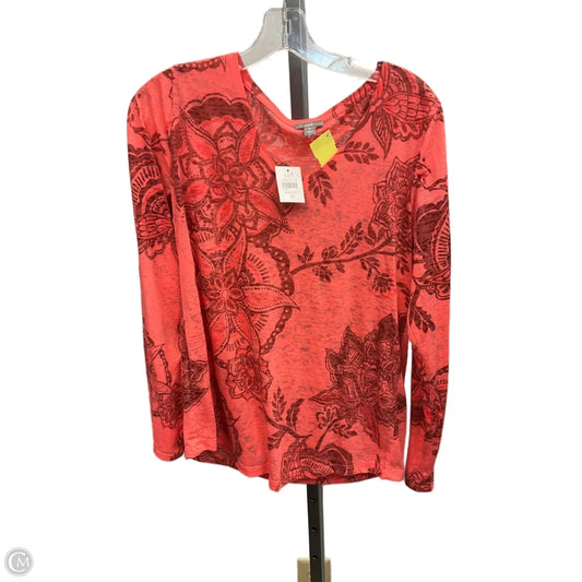 Top Long Sleeve By J. Jill In Orange, Size: M