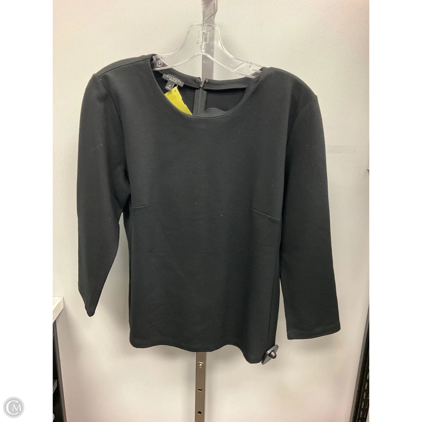 Top 3/4 Sleeve By Talbots In Black, Size: M