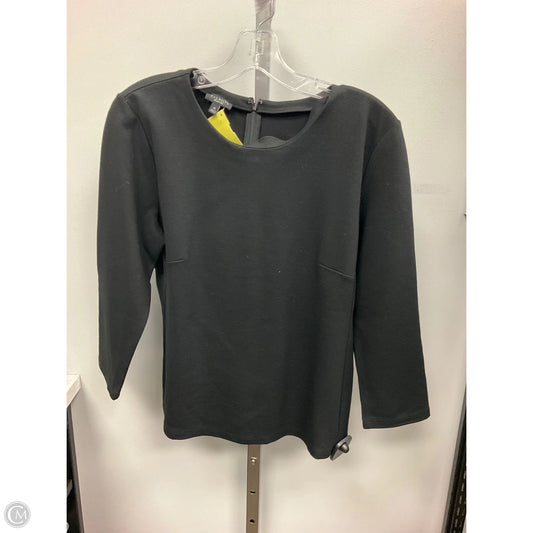 Top 3/4 Sleeve By Talbots In Black, Size: M